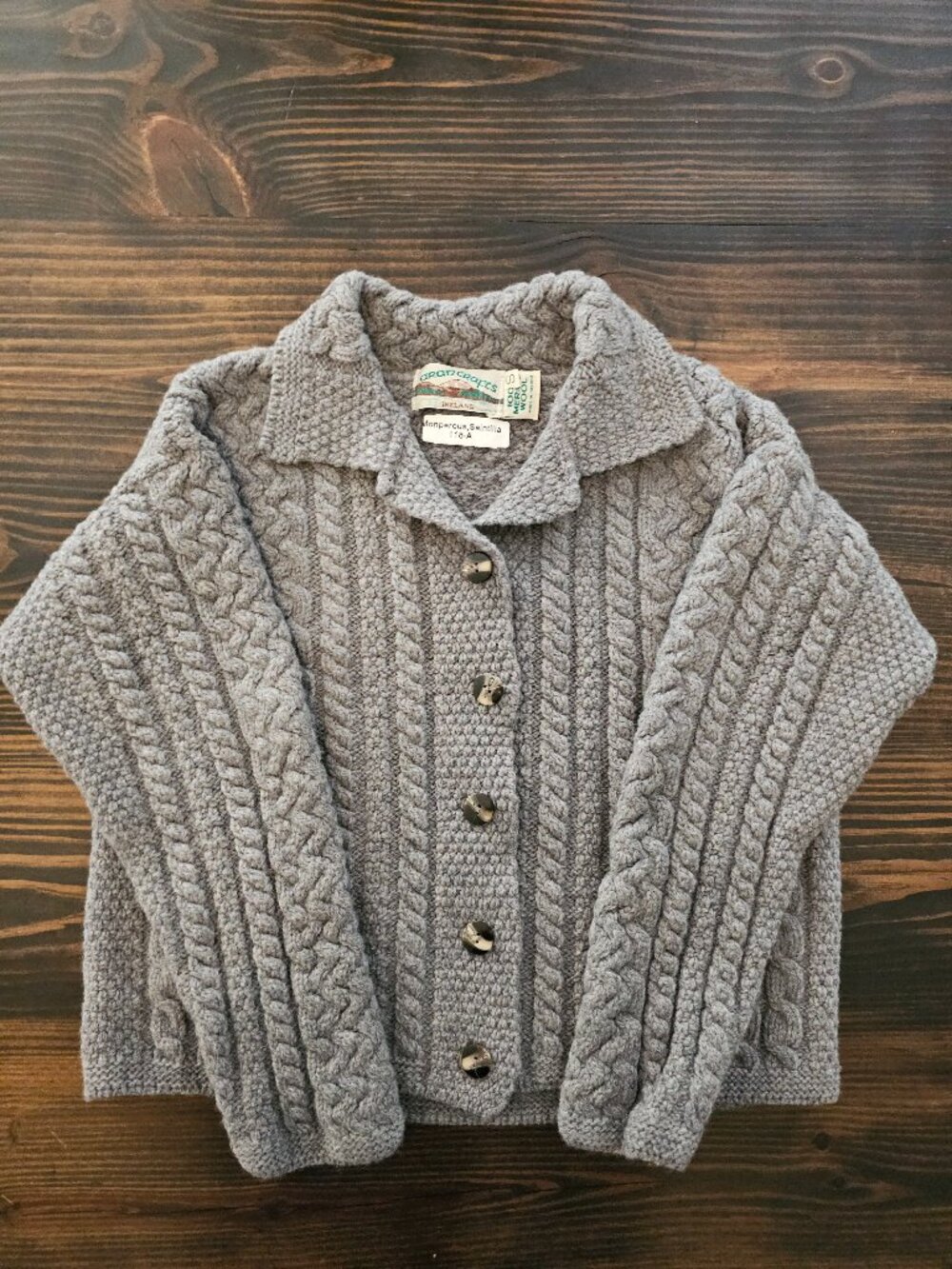 Aran Crafts Merino Wool Irish Cardigan – Made in Ireland Size XS